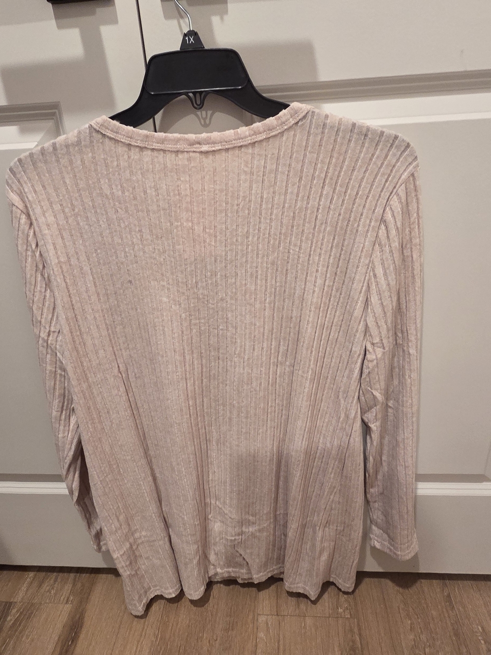 Camisa Ribbed Light Blush Button-Front Cardigan - Picture 3 of 6